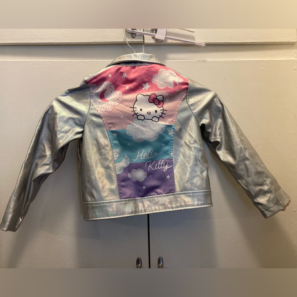 Used toddler Hello Kitty Silver and Multicolor Jacket